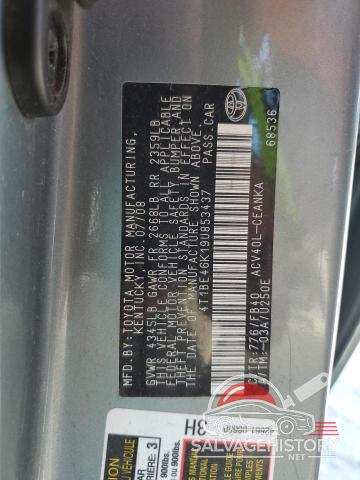 4T1BE46K19U853437 2009 TOYOTA CAMRY photo no. 12