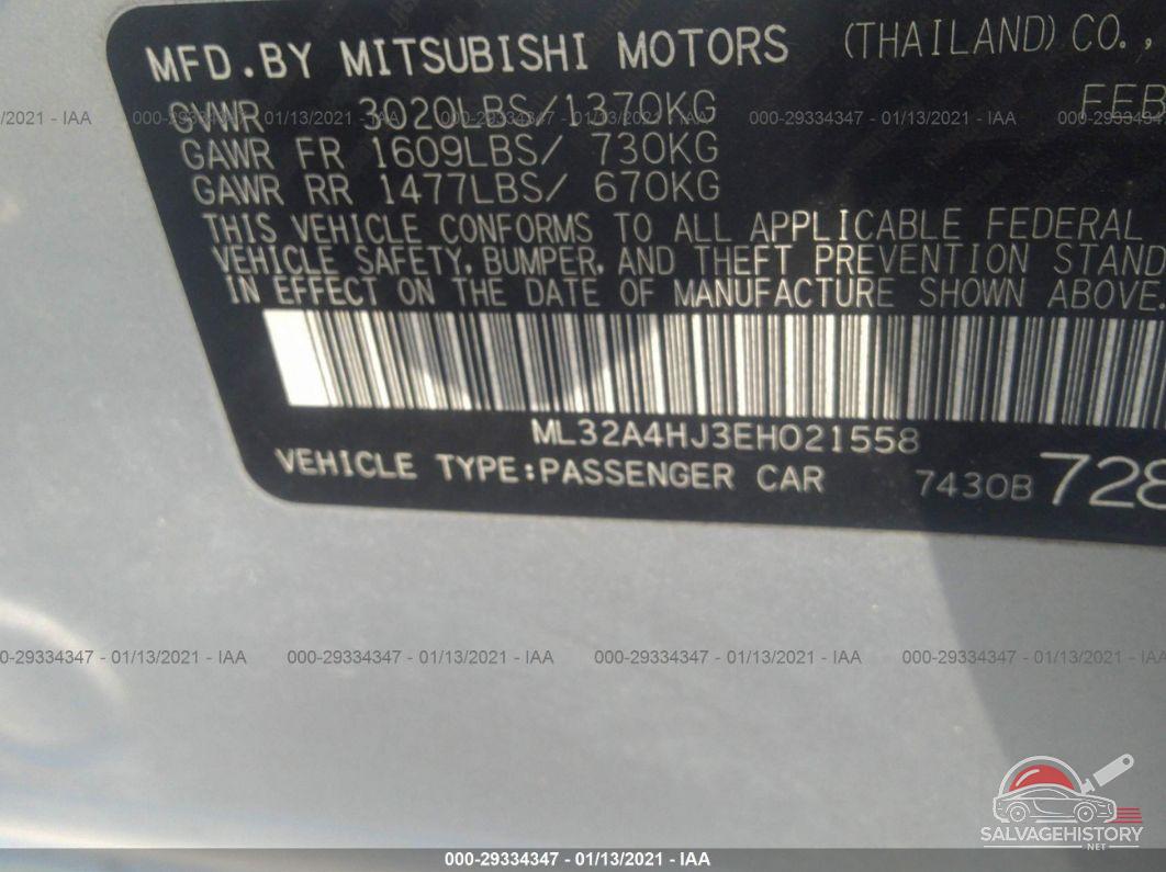 ML32A4HJ3EH021558 2014 MITSUBISHI MIRAGE photo no. 9