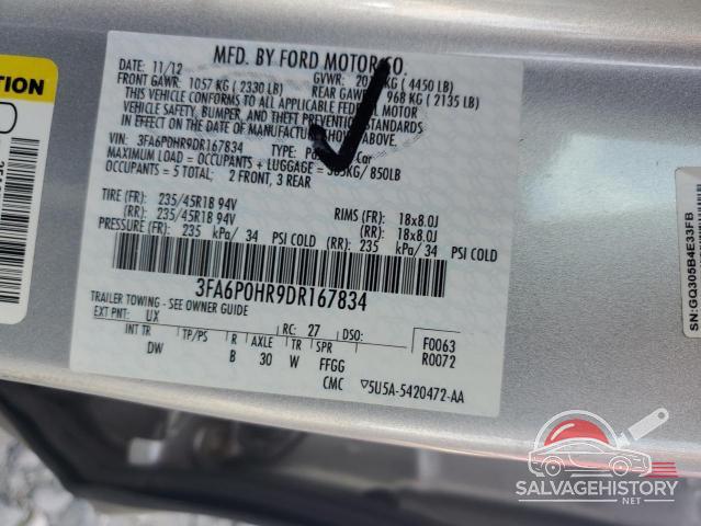 3FA6P0HR9DR167834 2013 FORD FUSION photo no. 12