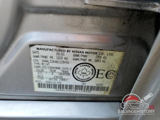 1N4AL11EX6C119456 2006 NISSAN ALTIMA photo no. 12