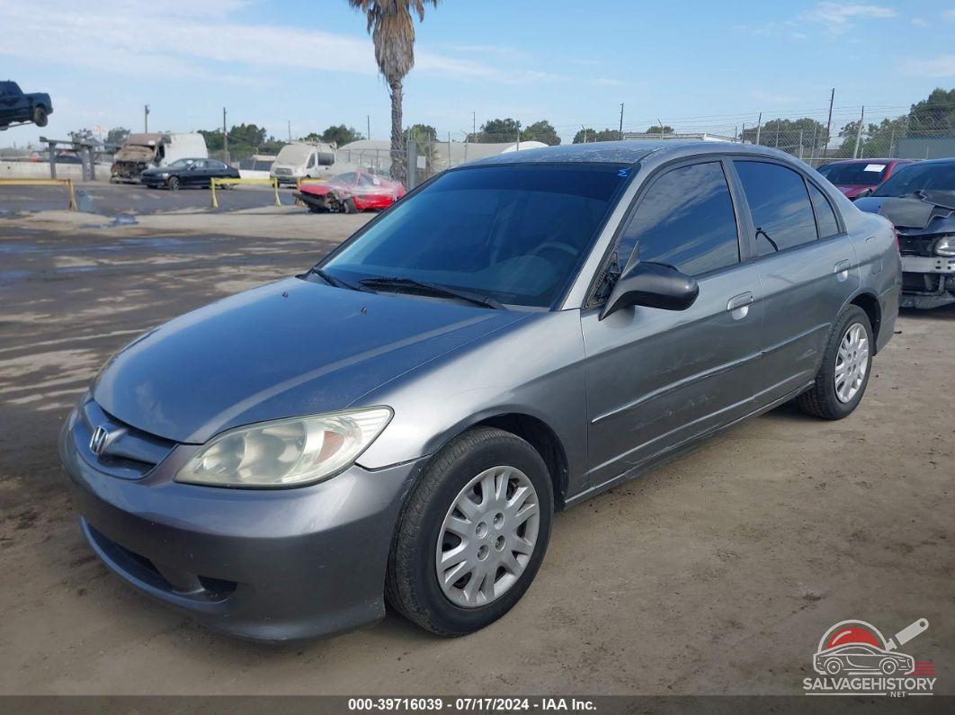 2HGES16525H621396 2005 HONDA CIVIC photo no. 2