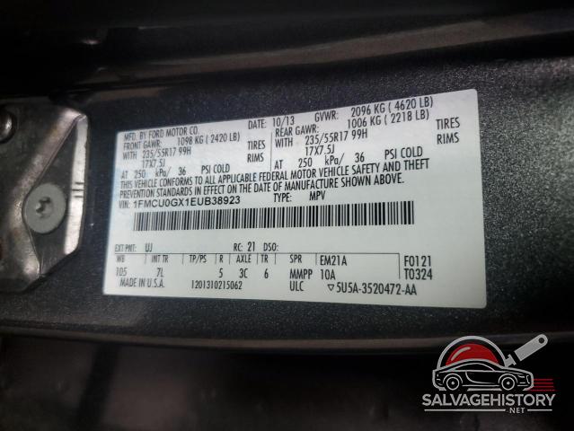 1FMCU0GX1EUB38923 2014 FORD ESCAPE photo no. 13