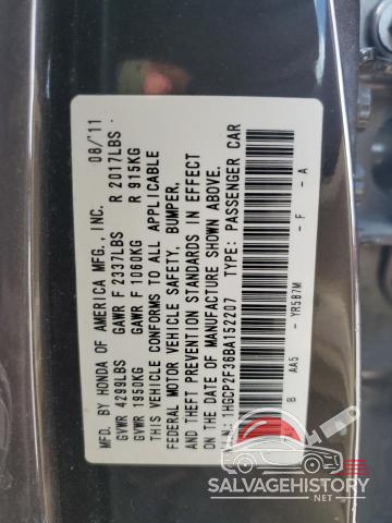 1HGCP2F36BA152207 2011 HONDA ACCORD photo no. 12