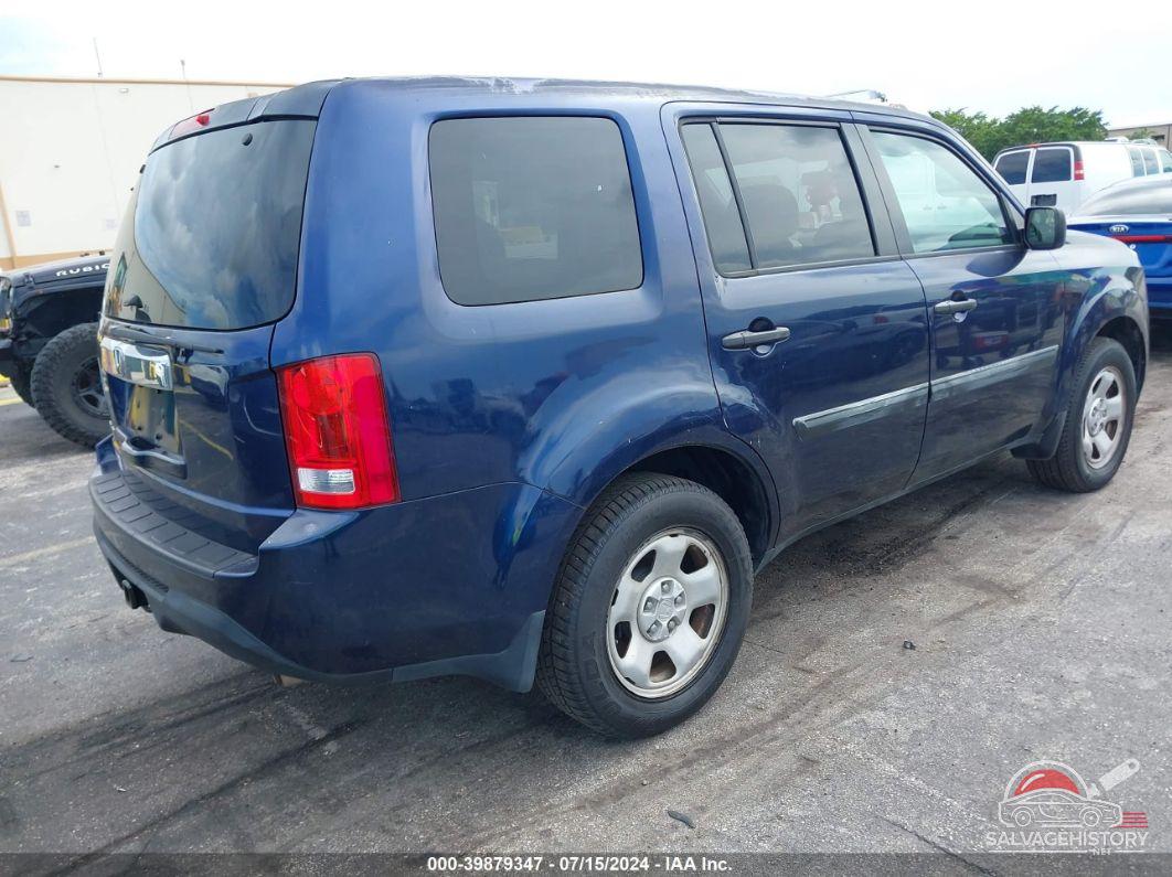 5FNYF3H20DB009992 2013 HONDA PILOT photo no. 4