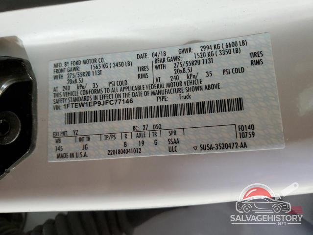 1FTEW1EP9JFC77146 2018 FORD F-150 photo no. 12
