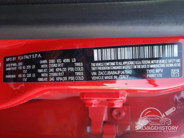 ZACCJBAB4JPJ47842 2018 JEEP RENEGADE S photo no. 13
