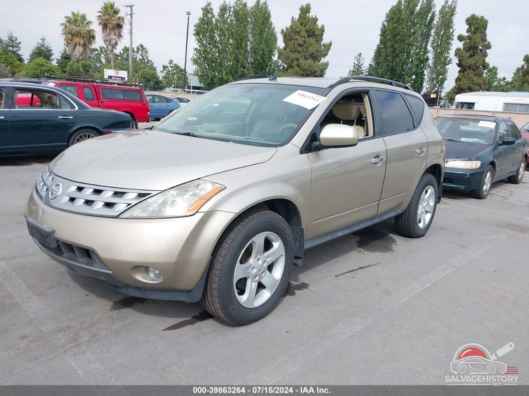 JN8AZ08W35W401778 2005 NISSAN MURANO photo no. 2