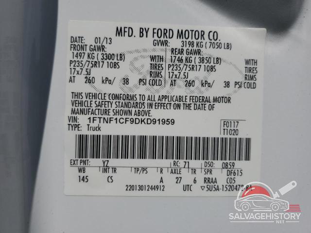 1FTNF1CF9DKD91959 2013 FORD All Models photo no. 13