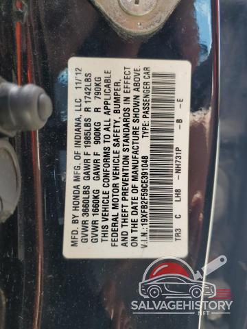 19XFB2F59CE391048 2012 HONDA CIVIC photo no. 12