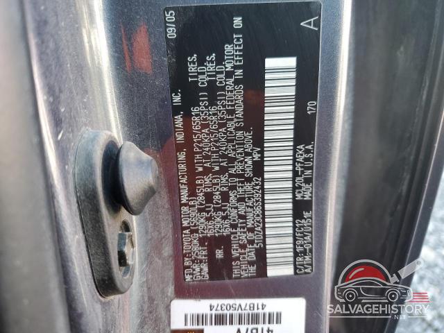 5TDZA23C86S392432 2006 TOYOTA All Models photo no. 13