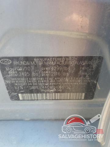 5NPEC4AC6BH066152 2011 HYUNDAI SONATA photo no. 12