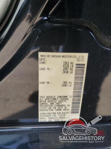 1N4BL4DV7NN363697 2022 NISSAN ALTIMA photo no. 12