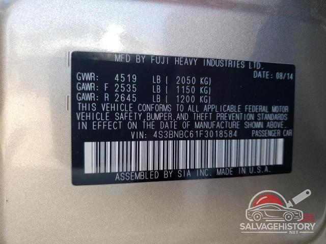 4S3BNBC61F3018584 2015 SUBARU LEGACY photo no. 12