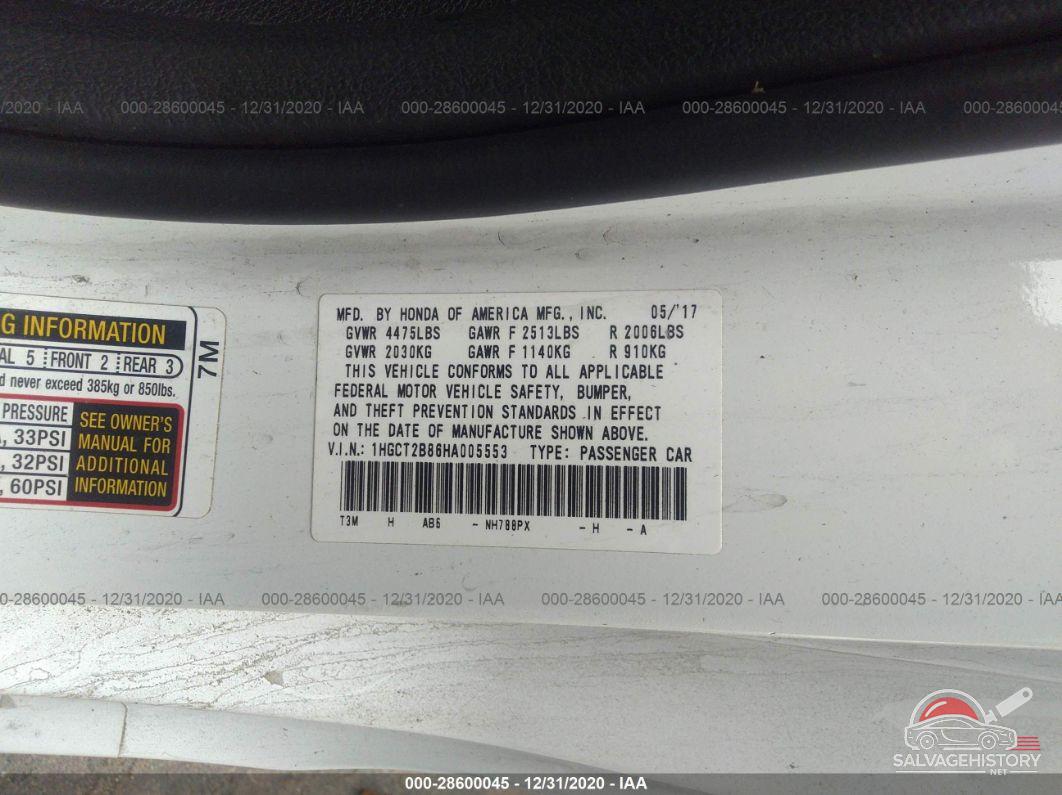 1HGCT2B86HA005553 2017 HONDA ACCORD COUPE photo no. 9