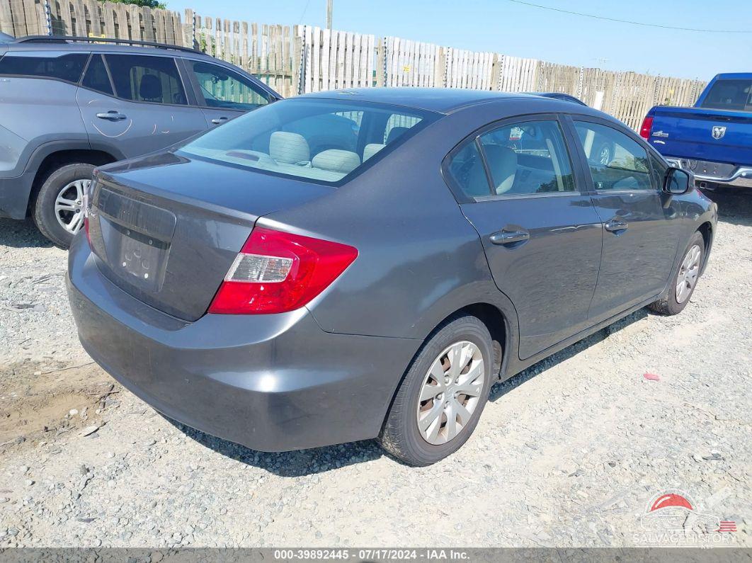 19XFB2F54CE367689 2012 HONDA CIVIC photo no. 4