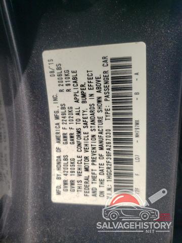 1HGCR2F39FA267030 2015 HONDA ACCORD photo no. 12