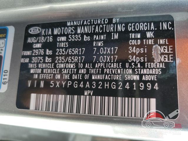 5XYPG4A32HG241994 2017 KIA SORENTO photo no. 13
