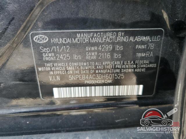 5NPEB4AC3DH601525 2013 HYUNDAI SONATA photo no. 12