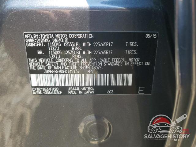 JTMRFREV0FD142137 2015 TOYOTA RAV4 photo no. 14