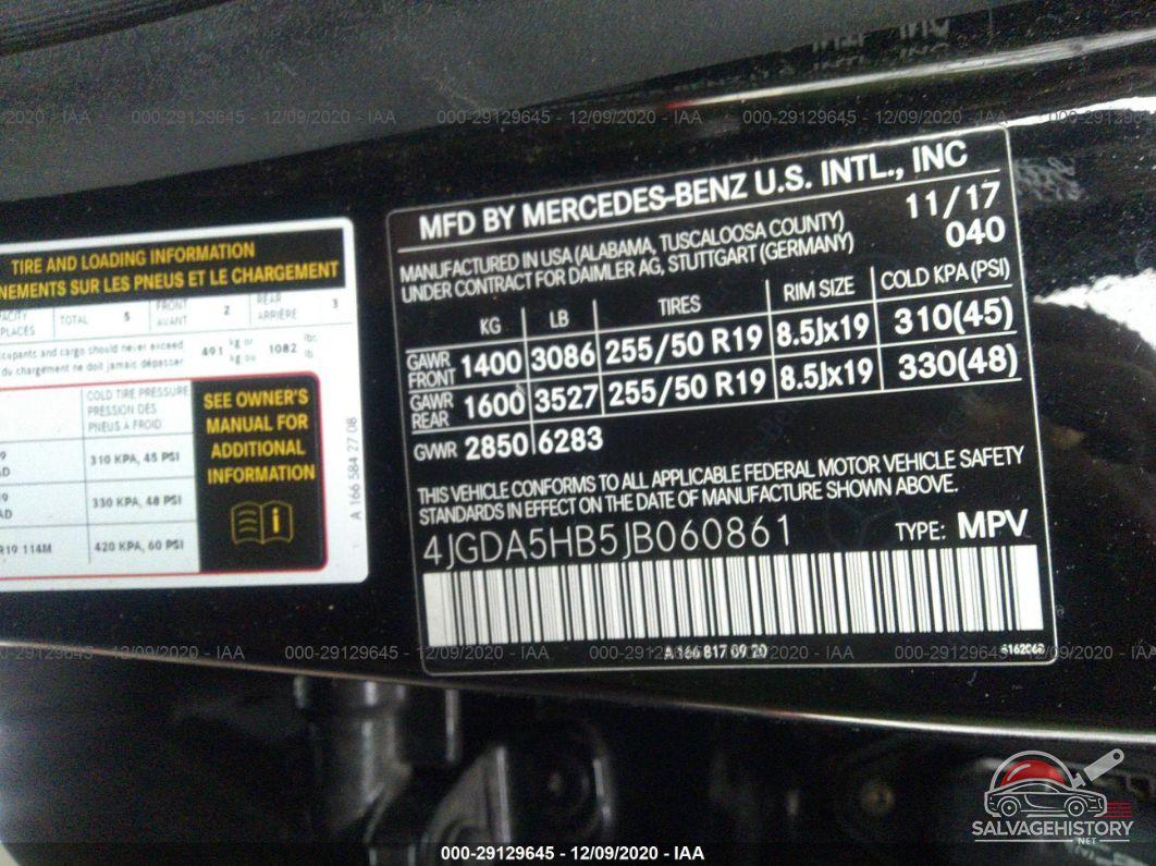 4JGDA5HB5JB060861 2018 MERCEDES-BENZ GLE photo no. 9