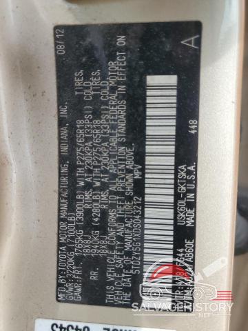5TDZY5G1XDS043212 2013 TOYOTA SEQUOIA photo no. 13