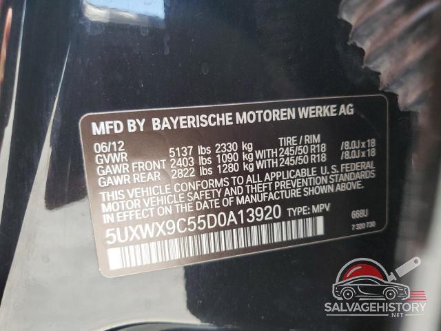 5UXWX9C55D0A13920 2013 BMW X3 photo no. 12