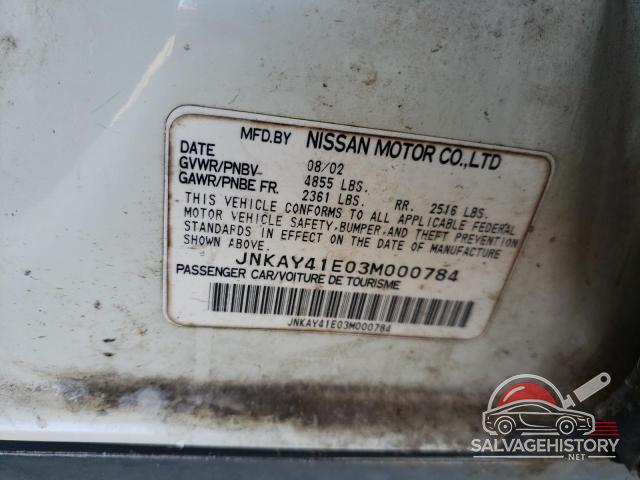 JNKAY41E03M000784 2003 INFINITI M45 photo no. 12