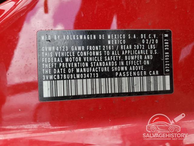 3VWCB7BU9LM034713 2020 VOLKSWAGEN JETTA photo no. 12
