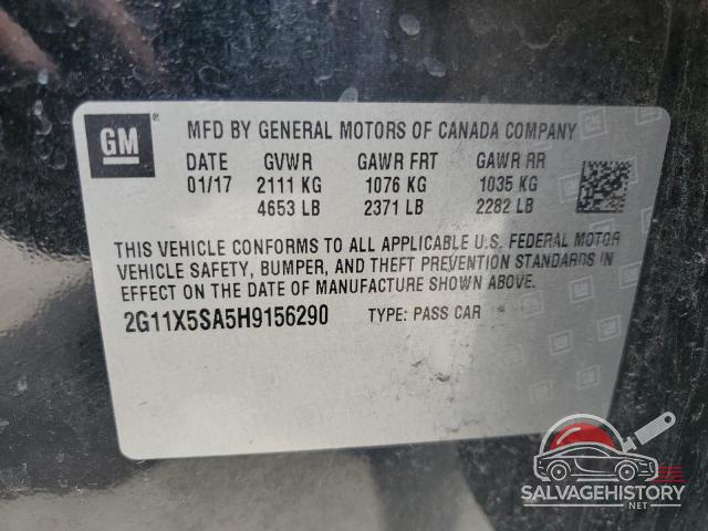 2G11X5SA5H9156290 2017 CHEVROLET IMPALA photo no. 12