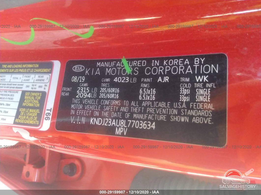 KNDJ23AU8L7703634 2020 KIA SOUL photo no. 9