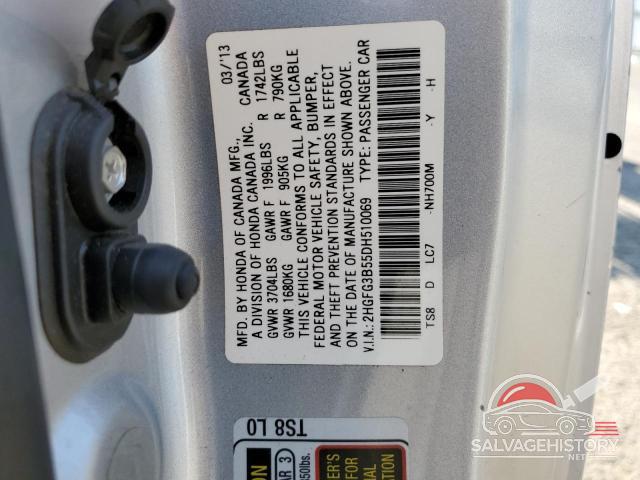 2HGFG3B55DH510069 2013 HONDA CIVIC photo no. 12