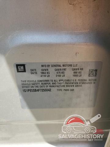 1G1PE5SB4F7256842 2015 CHEVROLET CRUZE photo no. 12