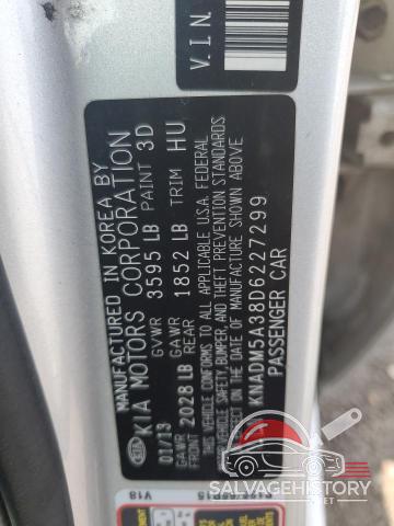 KNADM5A38D6227299 2013 KIA RIO photo no. 12