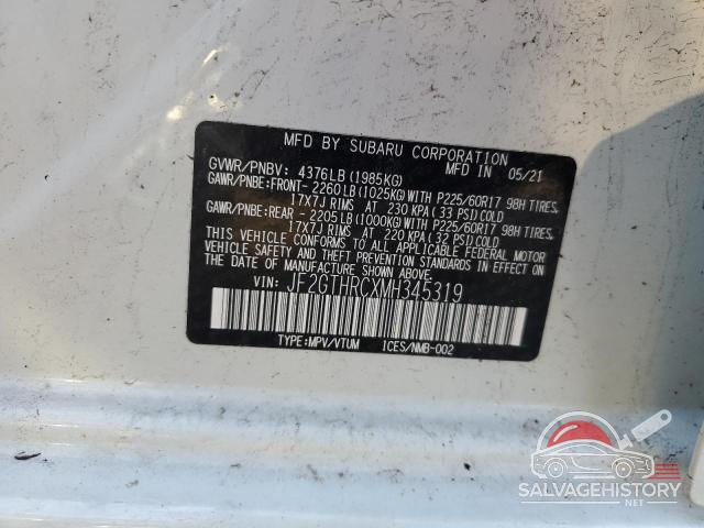 JF2GTHRCXMH345319 2021 SUBARU CROSSTREK photo no. 14
