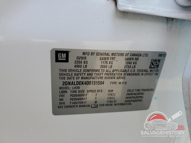 2GNALDEK4D6131594 2013 CHEVROLET EQUINOX photo no. 12