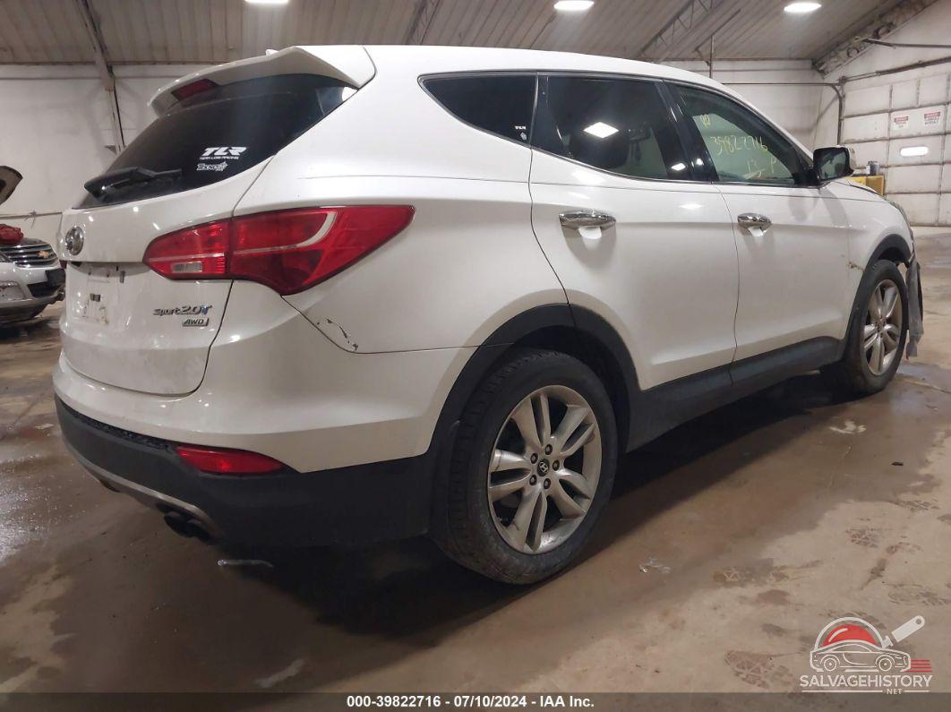 5XYZWDLA8DG069309 2013 HYUNDAI SANTA FE photo no. 4