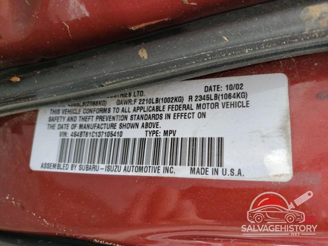 4S4BT61C137105410 2003 SUBARU BAJA photo no. 12