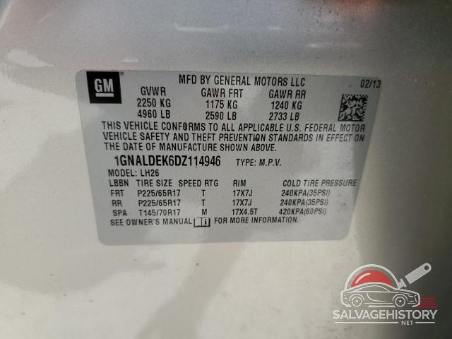 1GNALDEK6DZ114946 2013 CHEVROLET EQUINOX photo no. 13