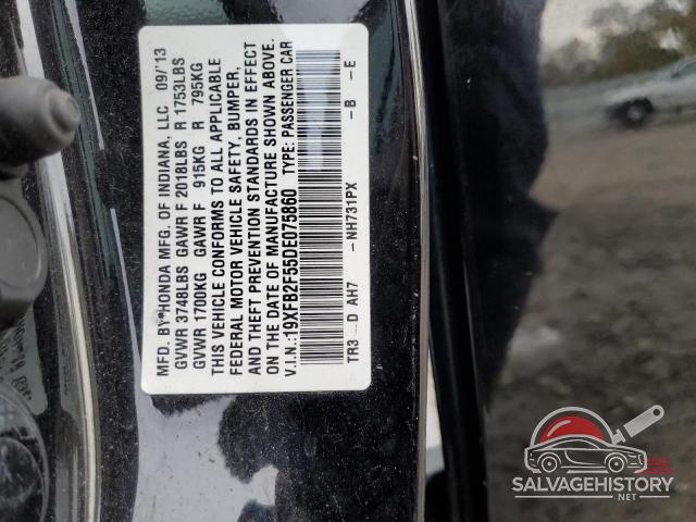 19XFB2F55DE075860 2013 HONDA CIVIC photo no. 12