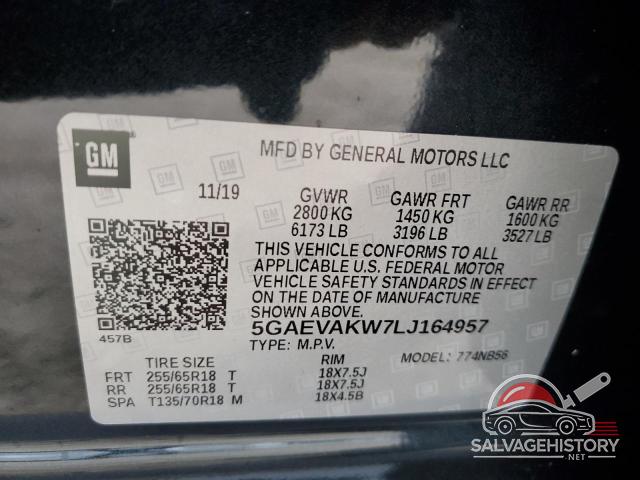 5GAEVAKW7LJ164957 2020 BUICK ENCLAVE photo no. 13