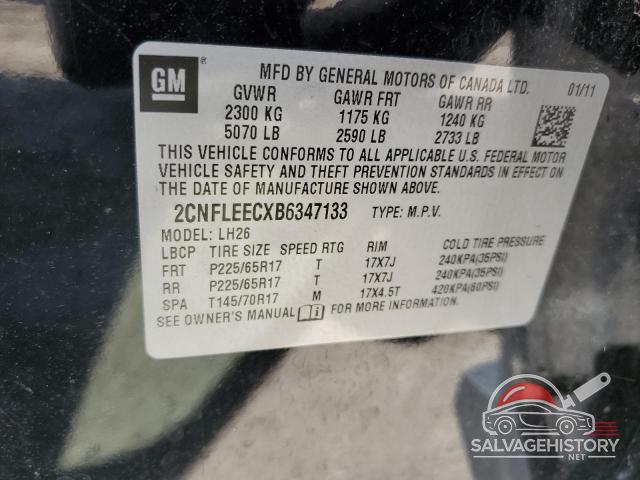2CNFLEECXB6347133 2011 CHEVROLET EQUINOX photo no. 13