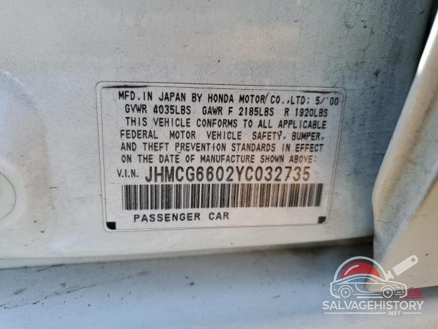 JHMCG6602YC032735 2000 HONDA ACCORD photo no. 12