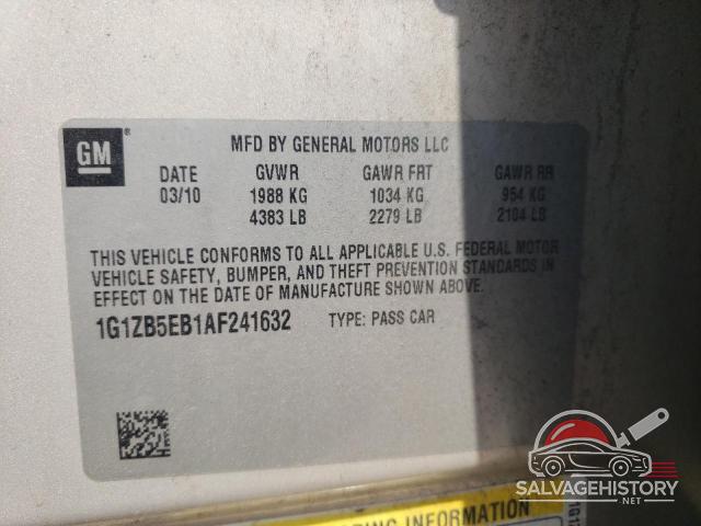 1G1ZB5EB1AF241632 2010 CHEVROLET MALIBU photo no. 13
