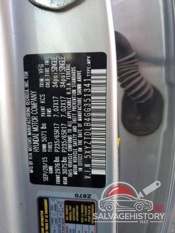 5XYZTDLB4GG351341 2016 HYUNDAI SANTA FE photo no. 13