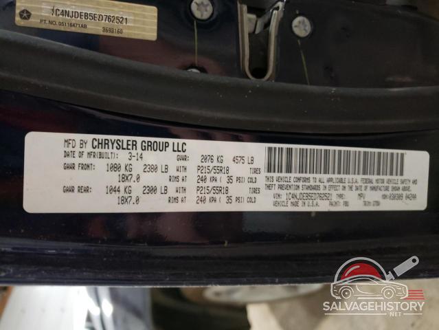 1C4NJDEB5ED762521 2014 JEEP COMPASS photo no. 12