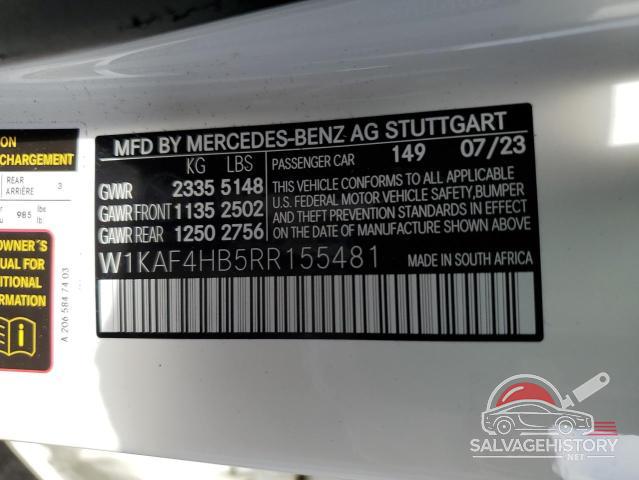 W1KAF4HB5RR155481 2024 MERCEDES-BENZ C-CLASS photo no. 12