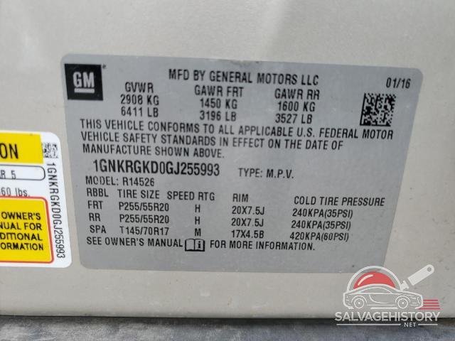 1GNKRGKD0GJ255993 2016 CHEVROLET TRAVERSE photo no. 13