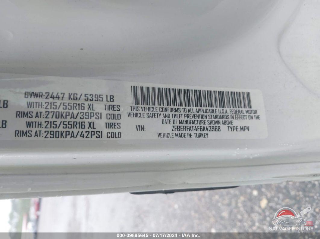 ZFBERFAT4F6A43968 2015 RAM PROMASTER CITY photo no. 9