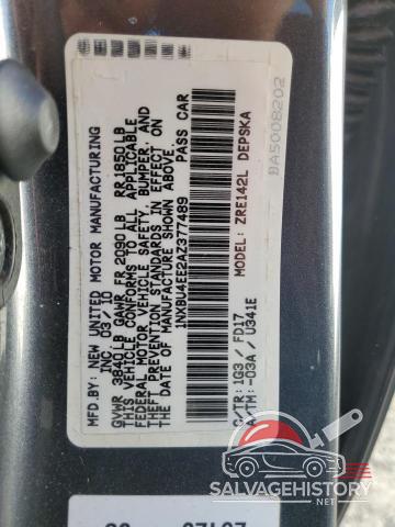 1NXBU4EE2AZ377489 2010 TOYOTA COROLLA photo no. 13
