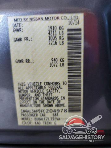 1N4AL3AP9FC204978 2015 NISSAN ALTIMA photo no. 12